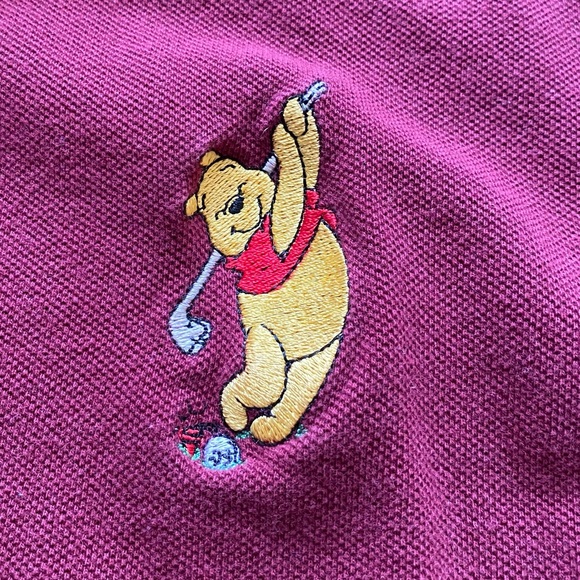Disney Other - Winnie the Pooh Burgundy Polo